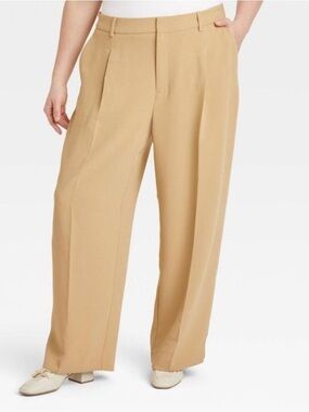 a new day Beige Wide-Leg Tailored Trousers